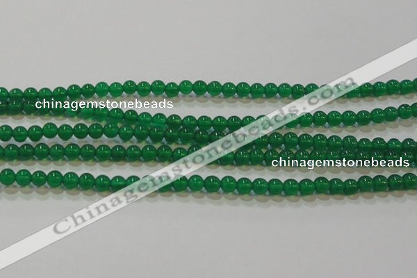 CAG6603 15.5 inches 4mm round green agate gemstone beads