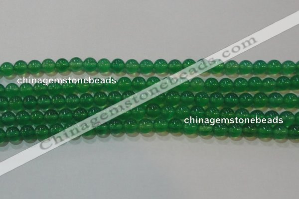 CAG6604 15.5 inches 6mm round green agate gemstone beads