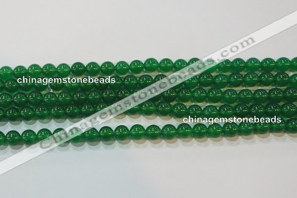 CAG6605 15.5 inches 8mm round green agate gemstone beads