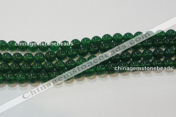 CAG6606 15.5 inches 10mm round green agate gemstone beads