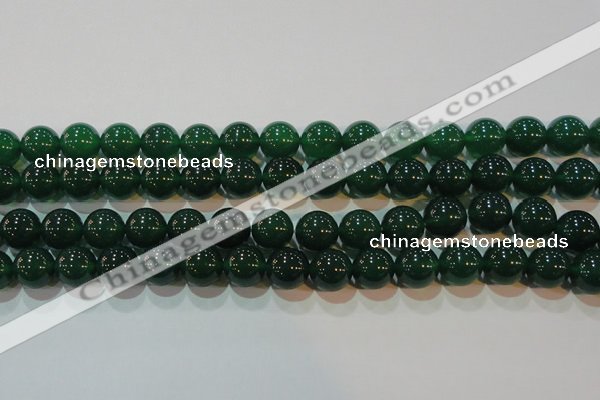 CAG6607 15.5 inches 12mm round green agate gemstone beads