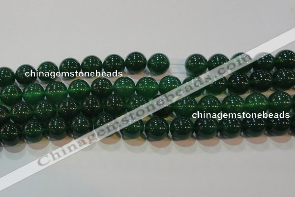 CAG6608 15.5 inches 14mm round green agate gemstone beads