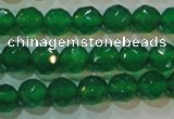 CAG6613 15.5 inches 8mm faceted round green agate gemstone beads