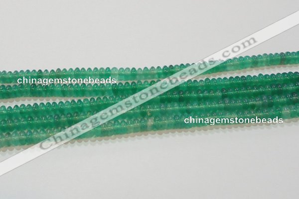 CAG6620 15.5 inches 3*6mm rondelle green agate gemstone beads