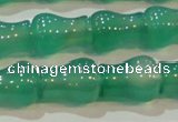 CAG6626 15.5 inches 9*11mm vase-shaped green agate gemstone beads