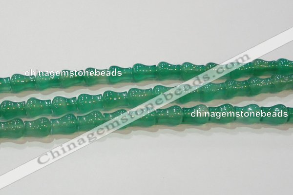 CAG6626 15.5 inches 9*11mm vase-shaped green agate gemstone beads