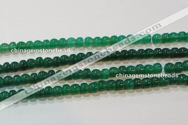 CAG6628 15.5 inches 8*13mm peanut-shaped green agate gemstone beads