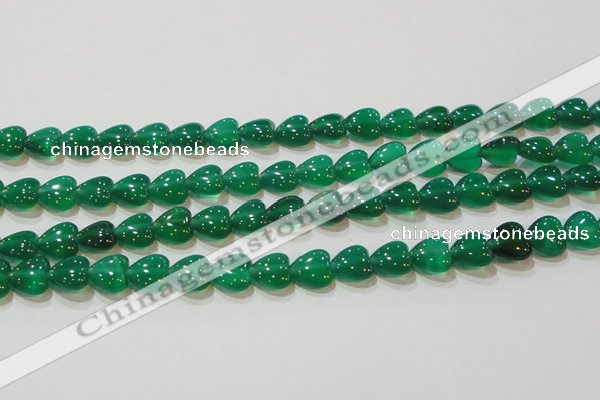 CAG6630 15.5 inches 8*8mm heart green agate gemstone beads