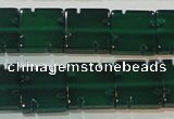 CAG6636 15.5 inches 10*10mm square green agate gemstone beads