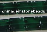 CAG6637 15.5 inches 12*12mm square green agate gemstone beads