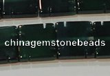 CAG6638 15.5 inches 14*14mm square green agate gemstone beads