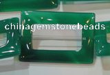 CAG6644 15.5 inches 25*35mm rectangle green agate gemstone beads