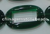 CAG6646 15.5 inches 25*38mm oval green agate gemstone beads