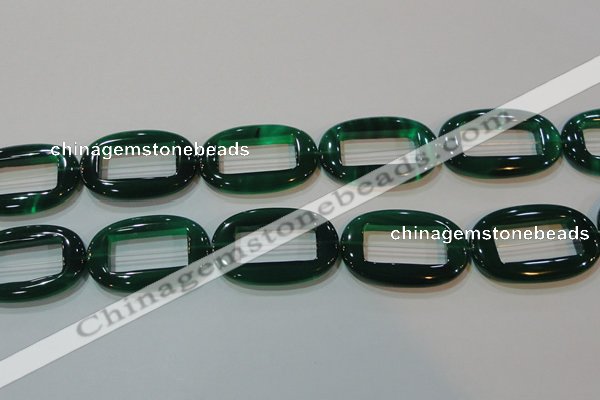 CAG6646 15.5 inches 25*38mm oval green agate gemstone beads