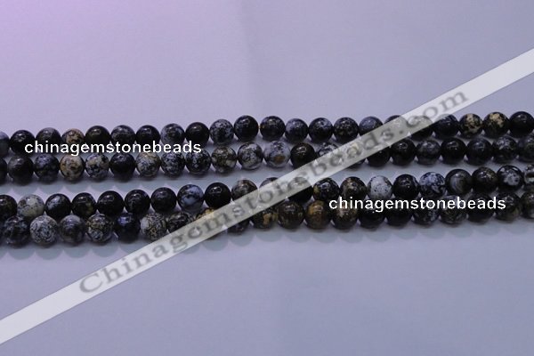 CAG6650 15.5 inches 4mm round blue ocean agate gemstone beads