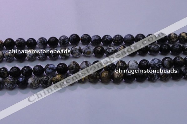 CAG6652 15.5 inches 8mm round blue ocean agate gemstone beads