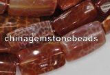 CAG667 15.5 inches 15*30mm rectangle natural fire agate beads