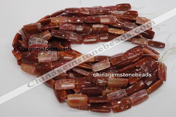 CAG667 15.5 inches 15*30mm rectangle natural fire agate beads