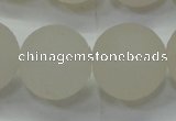 CAG6685 15 inches 18mm round white pilates agate beads