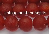 CAG6700 15 inches 8mm round red pilates agate beads