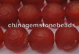 CAG6701 15 inches 10mm round red pilates agate beads