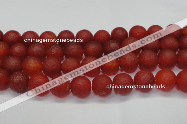 CAG6704 15 inches 16mm round red pilates agate beads