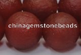 CAG6705 15 inches 18mm round red pilates agate beads