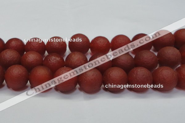 CAG6706 15 inches 20mm round red pilates agate beads