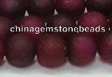 CAG6711 15 inches 10mm round plum pilates agate beads