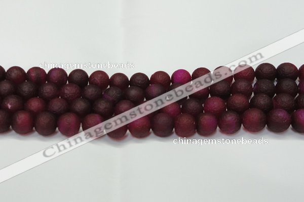 CAG6711 15 inches 10mm round plum pilates agate beads