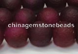 CAG6712 15 inches 12mm round plum pilates agate beads