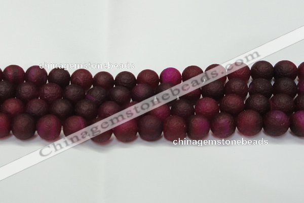 CAG6712 15 inches 12mm round plum pilates agate beads