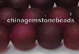 CAG6713 15 inches 14mm round plum pilates agate beads