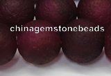 CAG6715 15 inches 18mm round plum pilates agate beads