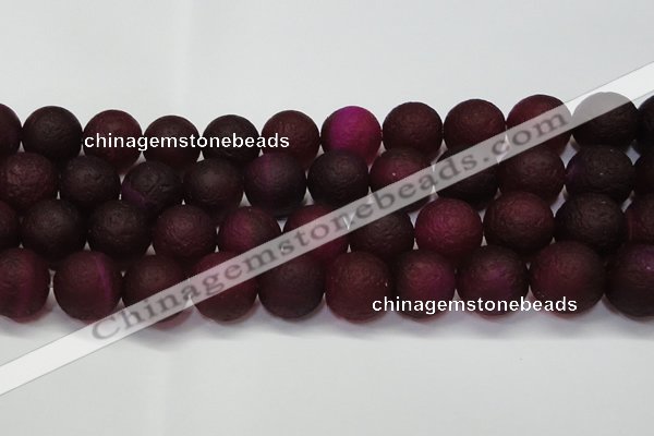 CAG6715 15 inches 18mm round plum pilates agate beads