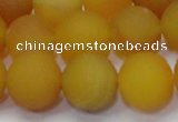 CAG6720 15 inches 8mm round yellow pilates agate beads