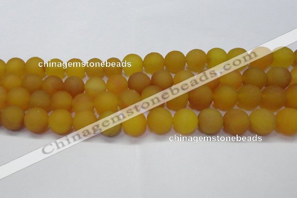 CAG6720 15 inches 8mm round yellow pilates agate beads