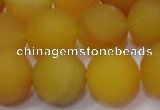 CAG6721 15 inches 10mm round yellow pilates agate beads