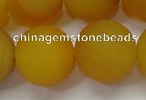 CAG6724 15 inches 16mm round yellow pilates agate beads