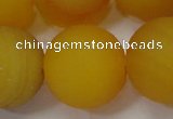 CAG6726 15 inches 20mm round yellow pilates agate beads