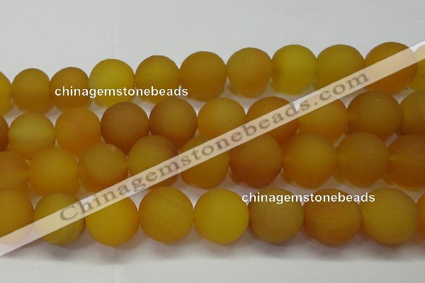 CAG6726 15 inches 20mm round yellow pilates agate beads