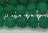 CAG6730 15 inches 8mm round green pilates agate beads