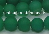 CAG6731 15 inches 10mm round green pilates agate beads