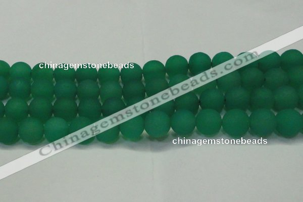 CAG6732 15 inches 12mm round green pilates agate beads