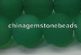 CAG6734 15 inches 16mm round green pilates agate beads