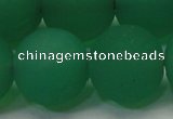 CAG6736 15 inches 20mm round green pilates agate beads