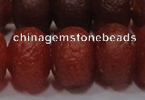 CAG6751 15 inches 12*16mm rondelle red pilates agate beads