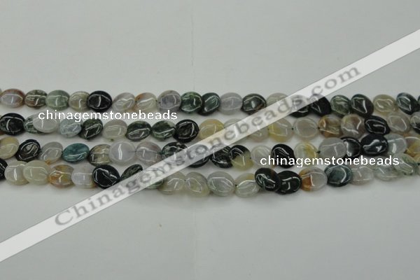 CAG6770 15.5 inches 12mm flat round Indian agate beads wholesale