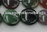 CAG6773 15.5 inches 18mm flat round Indian agate beads wholesale