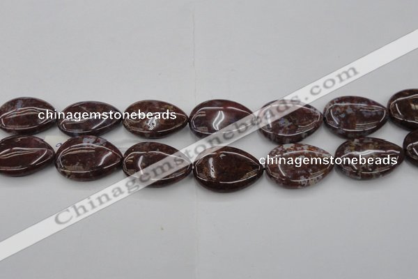 CAG6808 15.5 inches 22*30mm flat teardrop Indian agate beads